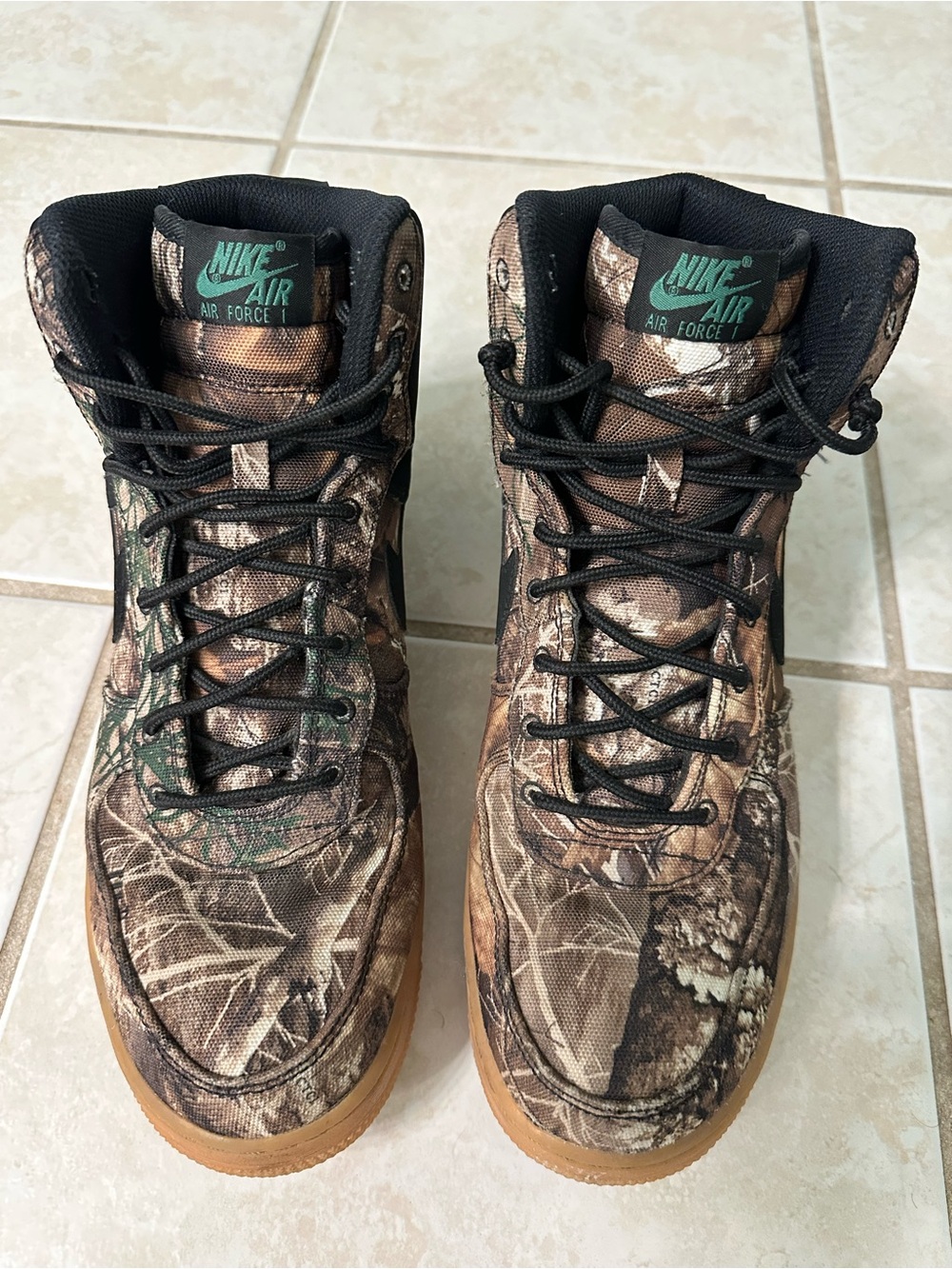 Realtree x Nike Air Force 1 High 'Brown Camo' high-top sneakers Men size 9.5